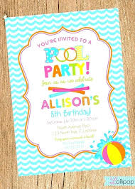 Swimming Birthday Party Invitation Template Girl Pool Printable