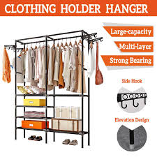 We offers clothes hanger stands products. Uk Heavy Duty Clothes Rail Rack Garment Hanging Display Stand Shoe Storage Shelf Ebay