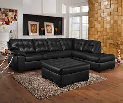 simmons black onyx leather sectional