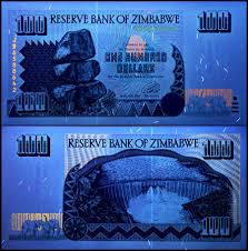 zimbabwe 100 dollars banknote 1995 p