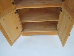 Solid Wood Corner Armoire Storage Unit