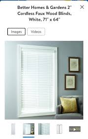Cordless Faux Wood Blinds White