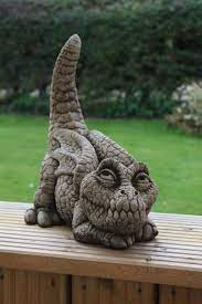 Concrete Lizard Dragon Figure Garden