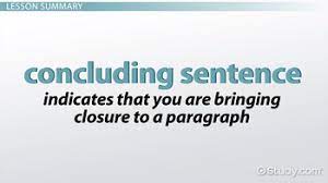 concluding sentence overview