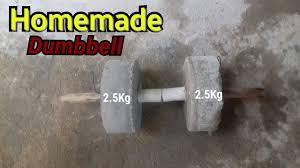 how to make homemade concrete dumbbell