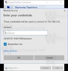 remove saved rdp credentials in windows 10