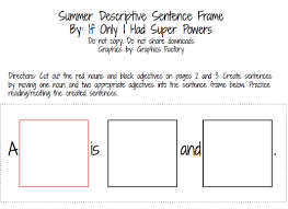 sentence frames with freebie super