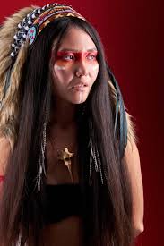 woman in native american indian wearing
