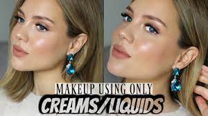 cream liquid only makeup tutorial