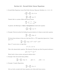 Section 3 6 Second Order Linear Equations