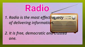 10 lines in english essay on radio in