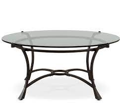 pearson round glass coffee table