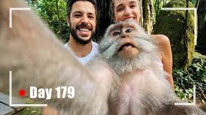 Monkey Takes a Selfie with Tourists in Bali, Indonesia! - YouTube
