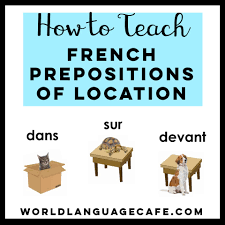 french prepositions of location