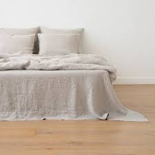 Washed Linen Flat Sheet In Natural