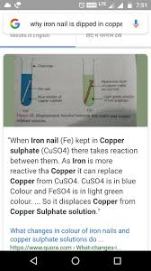 when iron nail is dipped in copper