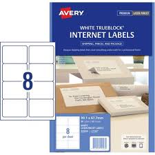 Avery Internet Shipping Laser Inkjet Labels L7165 White 8 Per Sheet
