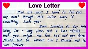 english love letter writing