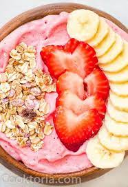 strawberry banana smoothie bowl cooktoria