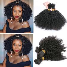 This optimum combination, called human hair mastermix, gives this product more volume, manageability, and makes the curls last longer. Human Braiding Hair Bulk No Attachment Mongolian Afro Kinky Curly Hair Extension For Braids 1pc Crochet Braids 4b 4c Dolago Remy Bulk Hair Aliexpress