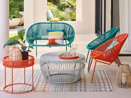 colourful garden furniture for