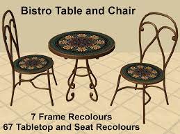 sims bistro table and chair recolours