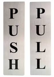 Porpoise Push Pull Signage Board For