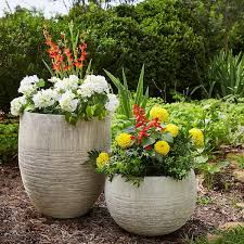 fibergl bowl planter