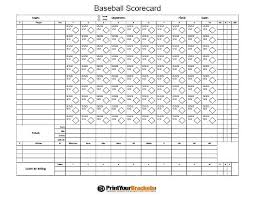 Blank Baseball Score Sheet Free Printable Sheets Template