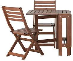 Has been added to your cart. Amazon Com Ikea Table And 2 Folding Chairs Outdoor Brown Stained 2202 171129 1014 Garden Outdoor