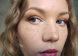 natural looking fake freckles with makeup