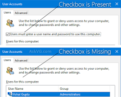 120 440 просмотров • 31 мая 2016 г. Fix Users Must Enter A User Name And Password To Use This Computer Checkbox Missing In Windows 10 Askvg