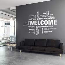 Welcome Decal Office Wall Art