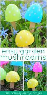 upcycled egg diy fairy garden mushrooms