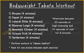 30 minute bodyweight tabata workout