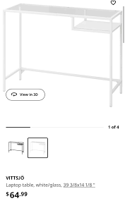 Ikea Vittsjo Laptop Table Furniture