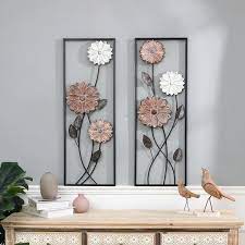 Luxenhome Multi Color Metal Wildflowers