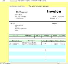 Excel 2007 Invoice Template Free Download Inventory Software Systems