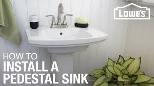 They typically have two parts—a sink basin often mounted to a wall and a pedestal beneath it for added support instead of a cabinet for extra storage. How To Install A Pedestal Sink Youtube