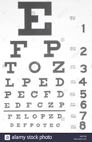 Eyesight Test Chart Stock Photo 185939020 Alamy