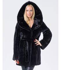 Black Hooded Mink Coat Fursource Com