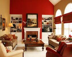 red accent wall design ideas pictures