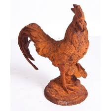 Roosty Rustic Cast Iron Rooster Garden