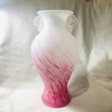 Dainty Matte Art Glass Vase With Some