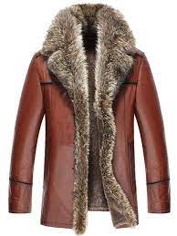 Fur Leather Jacket Fur Collar Jacket