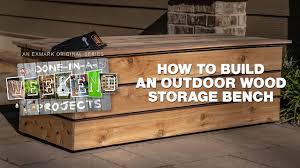 build an outdoor wood storage bench