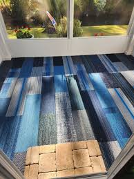 blue family designer plank carpet tiles
