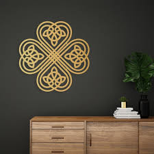 Gold Celtic Knot Metal Wall Art Irish