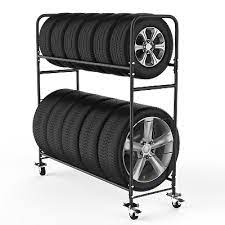 Tire Storage Rack Rolling Tire Rack