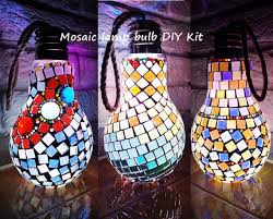 Mosaic Lamp Bulb Diy Kit Stained Glass